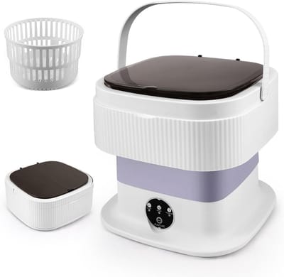 Mini-wasmachine - Kleine wasmachine - Reizen en Camping - Inklapbaar en Draagbaar - 11 Liter Capaciteit - Mini Paars