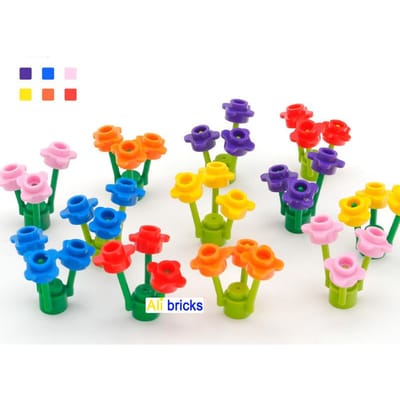 160Suit Blocs Briques de Construction Fleurs & herbe Éducatif Assemblage Jouet de Construction idéal pour Enfants Dimension Fonctionne Avec