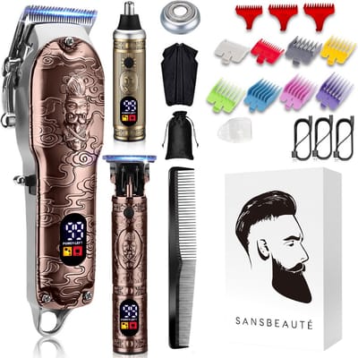Professionele Draadloze 4-in-1 Tondeuse - Sansbeauté - Tondeuse Mannen Hoofdhaar - Cheveux Haar - Haartrimmer - Kapper Haar Machine - Haartondeuse - Trimmer Baard - Barber Hair Clipper - Kapper Buddha Trimmer - Barber Set - Kappersset