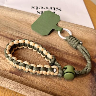 Schattige Mobiele Telefoon Lanyard Hangende Decoratie Kan Gedragen Worden Gedraaid Touw Anti-verlies Hanger Mode Sterke Pols Korte Riemen Band legergroene kleur