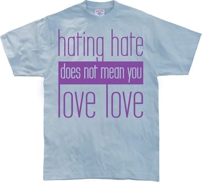 Hybris Hating Hate Love Love T-shirt SH-1-15053-LFH3-13