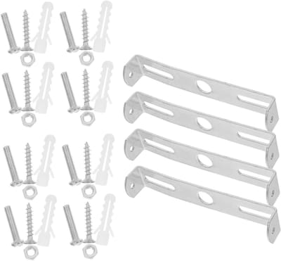 Verlichtingsbeugel Set - Plafondmontage Beugel - Verlichting Ophangen - Duurzaam Ijzer Materiaal - 10 cm Lengte - Zilver