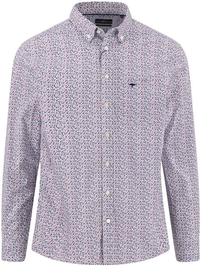 Fynch Hatton - Lange mouw overhemd - Mannen - M - Blauw - Katoen - 1607-5270