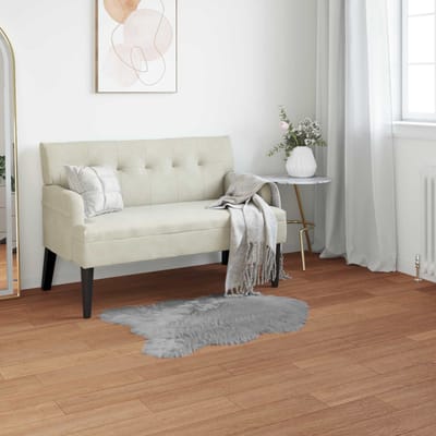 vidaXL - Tapijt - van - imitatie - schapenvacht - TAFALLA - Grijs - 50 - x - 80 - cm