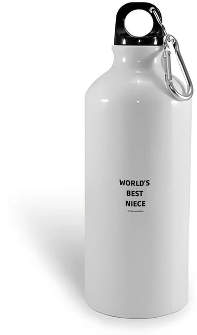 Hacebo® - world's best niece It's true we checked waterfles - Nicht - werelds beste nicht - verjaardag - cadeautje voor nicht - nicht artikelen - kado - geschenk - water fles - 400ML