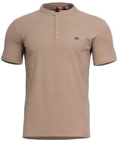 Pentagon Levantes Henley Korte Mouw Poloshirt Bruin L Man