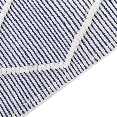 SYNOPA - Modern vloerkleed - Marineblauw - 80 x 150 cm - Katoen