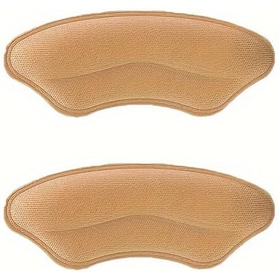 Zelfklevende Hielbeschermers & Inlegzolen 1 Paar Comfortabele Pasvorm voor Oversized Schoenen, Voorkomt Slippen & Blaren, Hielkussens voor Schoenen nude