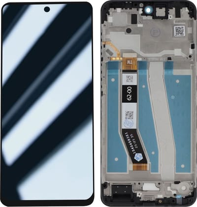Motorola, Scherm + Kader Geschikt voor Motorola Moto G14 Volledig scherm blok, Lichtgrijs