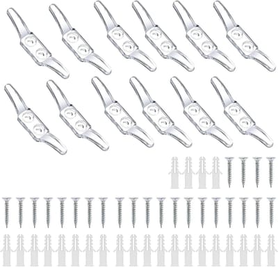 Koordhouders Jaloezieën - Gordijn Clips - Veilig Ophangen - Transparant Design - 5.46 x 1.14 cm - Helder