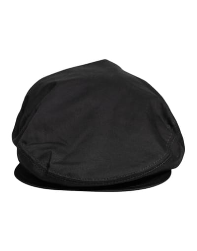 Dolce & Gabbana Zwarte Katoenen Newsboy Capello Cabbie Hoed