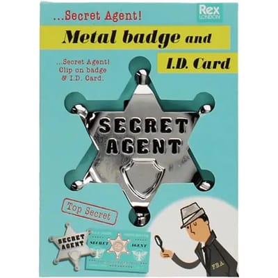 Metalen badge en identiteitskaart Rex London