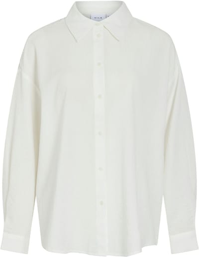 Vila Blouse Vicarlota L/s Shirt 14120463 Snow White/lace Dames Maat - W38