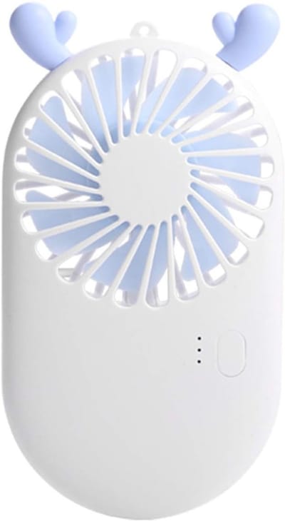 Krachtige mini-tafelventilator, draagbaar en elektrisch, met 800 mAh-accu, stil, voor thuis of onderweg