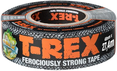 T-REX – Textieltape 48 mm x 27,4 m grijs – Extreem sterke en scheurvaste gaffertape voor binnen- en buitengebruik – Waterdichte ducttape met sterke kleefkracht – Ideaal voor universele reparaties en bevestigingen