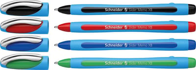 Schneider balpen - Slider Memo - XB 1,4mm - 4 stuks op blister - S-75020