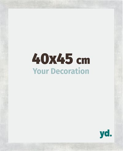 Your Decoration - Fotolijst 40x45 cm - MDF - Zilver Glanzend Vintage - Mura