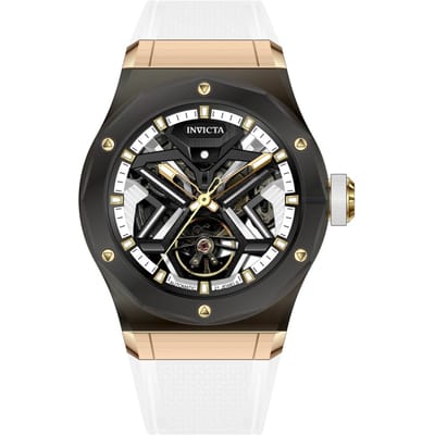 Invicta Celestial 70113 Herenhorloge - Automatisch Uurwerk - K9 Glas met Zwarte Wijzerplaat - 45 mm