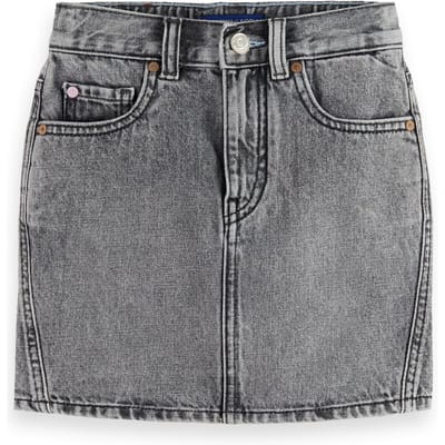 Scotch & Soda Girl Washed Black Denim Mini Skirt — Black Spark Black Spark Größe: 12 | Röcke Outlet | Unisex | Schwarz