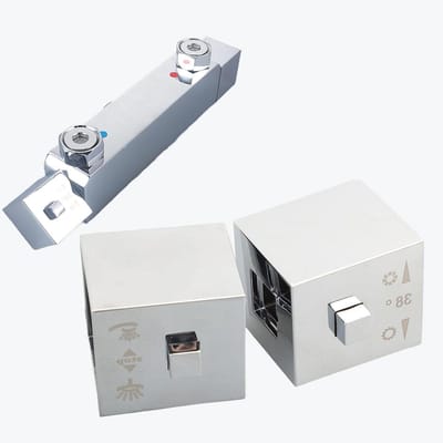 Thermostatische Handgrepen - Douche Controle Knoppen - Nauwkeurige Temperatuur - Eenvoudige Installatie - 20 Splines - Chroom