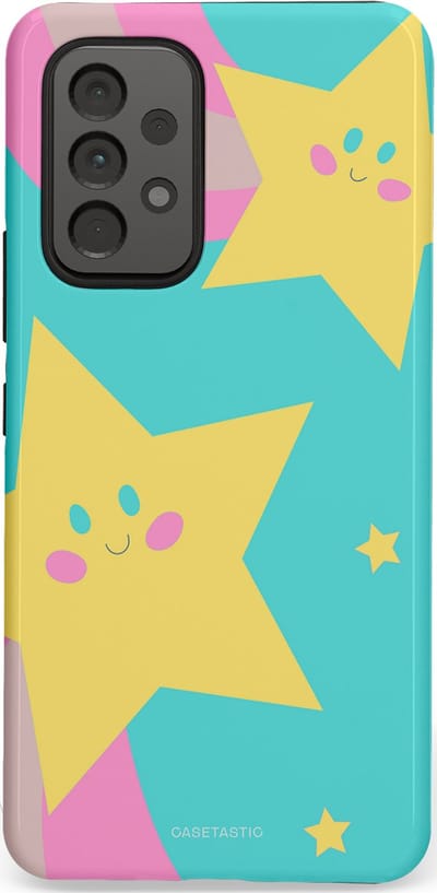 Casetastic Hoesje Geschikt voor Samsung A53 - Stijlvolle Beschermende Duo-layer Case - Roze Sterrenlicht