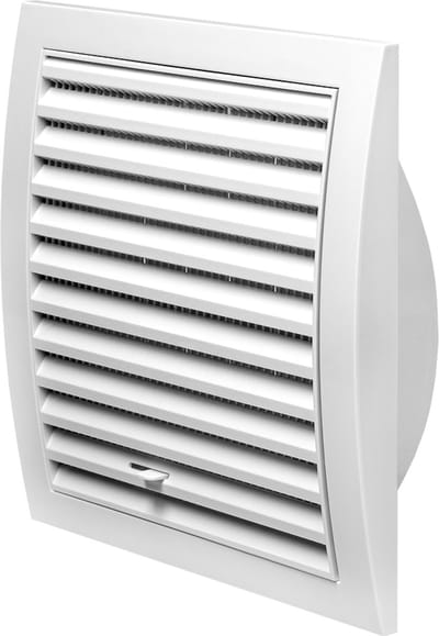 Paneir Airdesigns- ABS - 190 X 190 mm - aansluitbus  Ø 150 mm - verstelbaar - net - wit