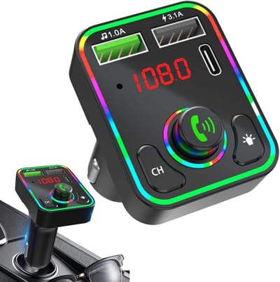 Draadloze Radio Adapter - Auto Zender - Muziek Streamen - Snelladen Functionaliteit - 14 x 7 x 5 cm - Zwart