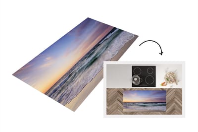Keukenloper - Loper keuken - Strand - Pastel - Kleuren - 120x60 cm - Keukenloper vinyl