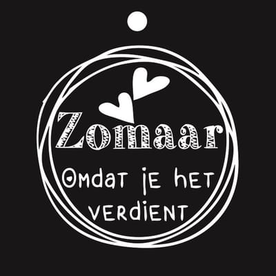 Luxe Bloemenkaartje - Cadeaukaartje - Label - Wenskaartje - 7x7cm - Zwart - Zomaar - 20 Stuks - Met Boorgaatje