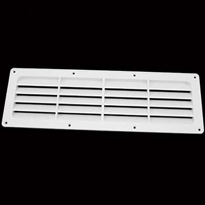 Ventilatierooster - Luchtinlaat rooster - Caravan ventilatie - Waterafstotend ontwerp - 325 x 105 mm - Wit