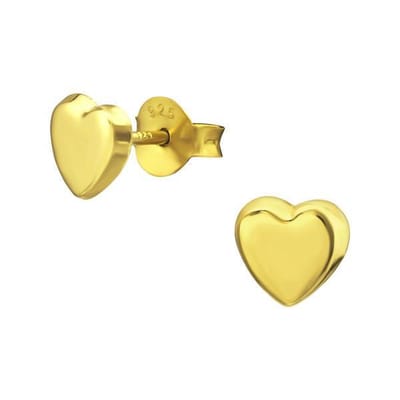 Montebello Oorbellen Amada - 925 Zilver Verguld - Hart - ∅6mm