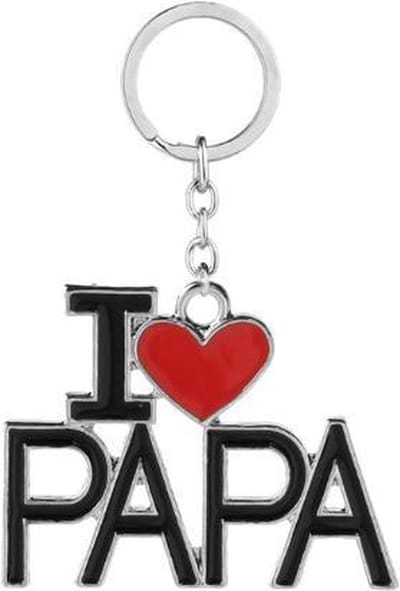 Vader/Papa Sleutelhanger - Dad Key Chain - Vaderdag - I Love Papa - Hartje