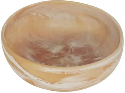 MUST Living Bowl Rafael Brown/White large,12xØ33 cm, resin brown/white swirled