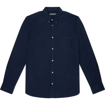 French Connection Linen 22 L/s Trim Marine Size: XS | Casual Shirts Outlet | Heren | Blauw