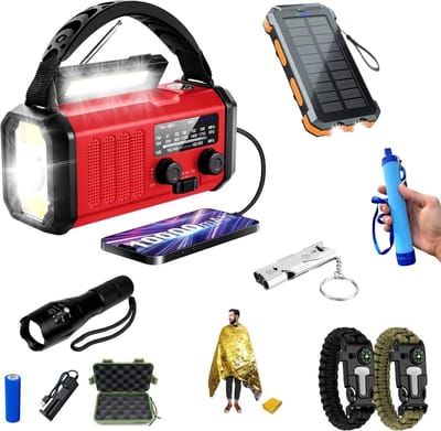 Noodpakket - Survival Kit - Noodsituaties - 72 Uur Voorbereid - 7 Delig - Groen