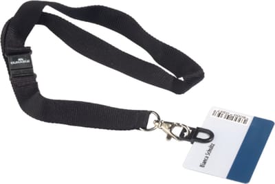Keycord - Kaarthouder Durable met Card Fix - 2cm - Zwart