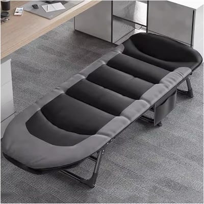Campingbed Volwassenen - Vouwvloerbed - Buiten Ontspannen - 6 standen instelbaar - Compact Opvouwbaar - Grijs