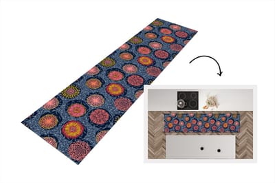 Keukenloper - Loper keuken - Bloemen - Patronen - Stippen - Vintage - 200x50 cm - Keukenloper vinyl