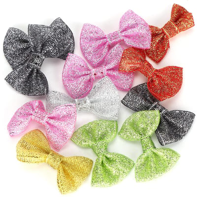 120 Stuks Strik Haaraccessoires 7 Kleuren Schattige Vlinder Krokodillenklem Paardenstaarthouder voor Meisjes pink