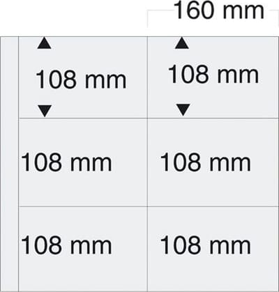 SAFE Insteekbladen voor ansichtkaarten - 12 pockets - 4 ringmechanisme - per 5 stuks