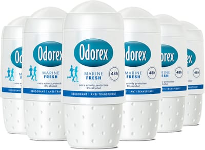 Odorex Marine Fresh Anti-Transpirant Deodorant Roller - 6x 50ml - Voordeelverpakking