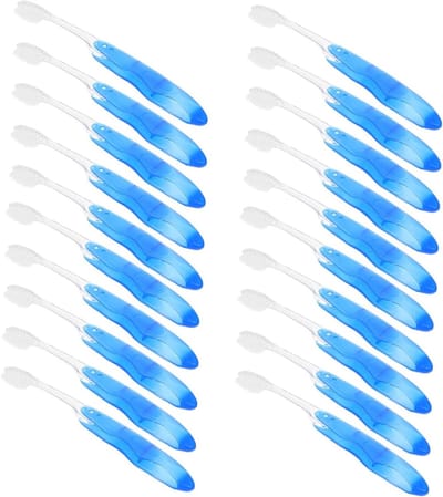 Opvouwbare Tandenborstels - Reis Tandenborstels - Hygiënisch Reizen - Beschermende Opklap - 40 Stuks - Donkerblauw