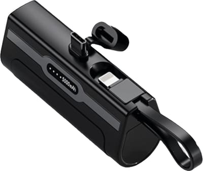 Mini Powerbank met USB-C Oplader + Geschikt voor iPhone Kabel - Quick Charge - Noodpakket - Powerbanks - Ultra Compact