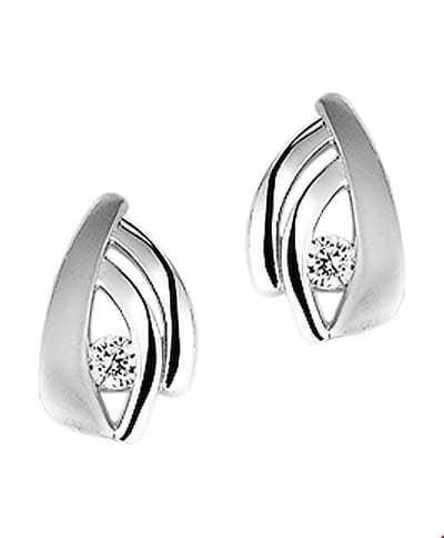 TFT Oorknoppen Zirkonia Poli/mat Zilver Gerhodineerd Mat Glanzend 11.5 mm x 7.5 mm