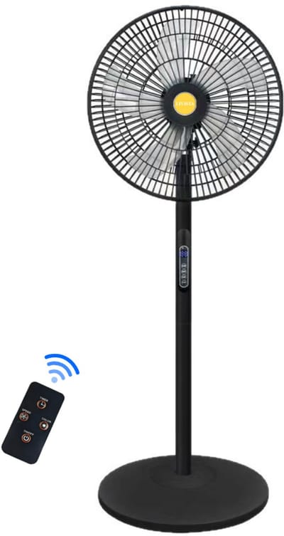 Livista Statiefventilator - Met Afstandsbediening - Staande Ventilator - 112 cm Hoog - 8 Snelheden - Timer - 90° Oscillerend - 40° Kantelbaar - Zwart