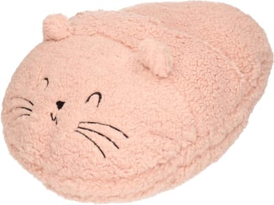 Apollo Voetenwarmer pantoffel / slof - muis - oud roze - one size - 30 x 27 cm - dierensloffen