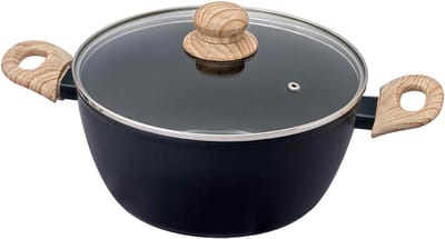 Kookpan met Deksel - Braadpan Sauspan - Gezond Koken - PFAS-vrije Antiaanbaklaag - Ø24 cm - Zwart