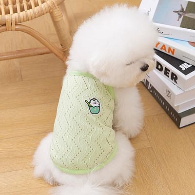 Gilet à bretelles pour petits chiens, vêtements d'été pour chiots, gilet rafraîchissant pour chien, vêtements pour chihuahua, costume pour chien, t-shirt pour animal de compagnie XS