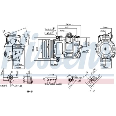 Compressor airconditioning NISSENS 890696