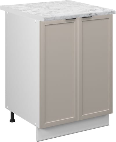 Vicco Fame-Line Keukenonderkast – 60 cm, WB Marmer GrijsBeige